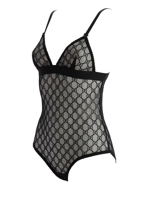 gucci underwear set for women|Gucci tulle bodysuit.